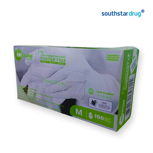Medx/Sritrang Gloves Latex Powder-free Medium