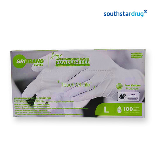 Medx/Sritrang Gloves Latex Powder-free Large