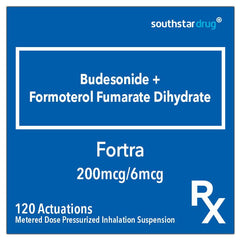 Rx: Fortra 200mcg/6mcg Metered Dose Pressurized Inhalation Suspension 120Actuations