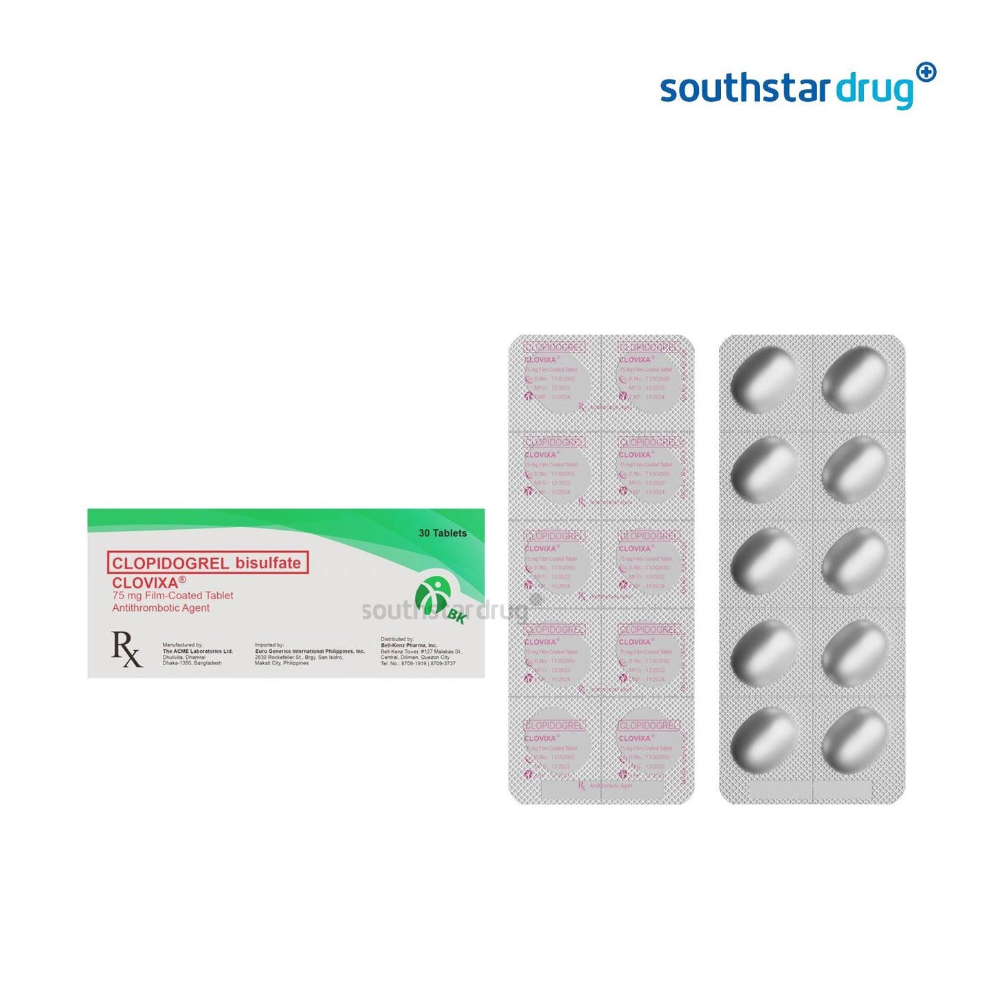 Rx: Clovixa 75mg Tablet - Southstar Drug