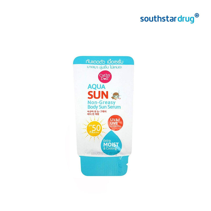 Cathy Doll Aqua Sun Non Greasy Body Sun Serum SPF50 PA+++ 10ml - 6s - Southstar Drug