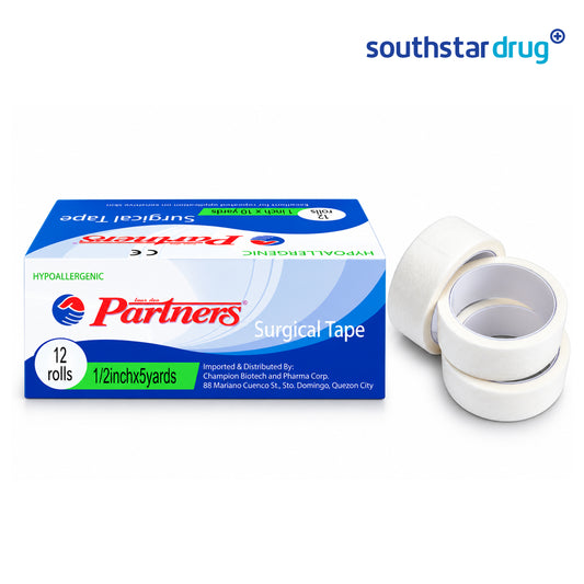Partners Surgical Tape 1/2in x 5yd (10pcs)