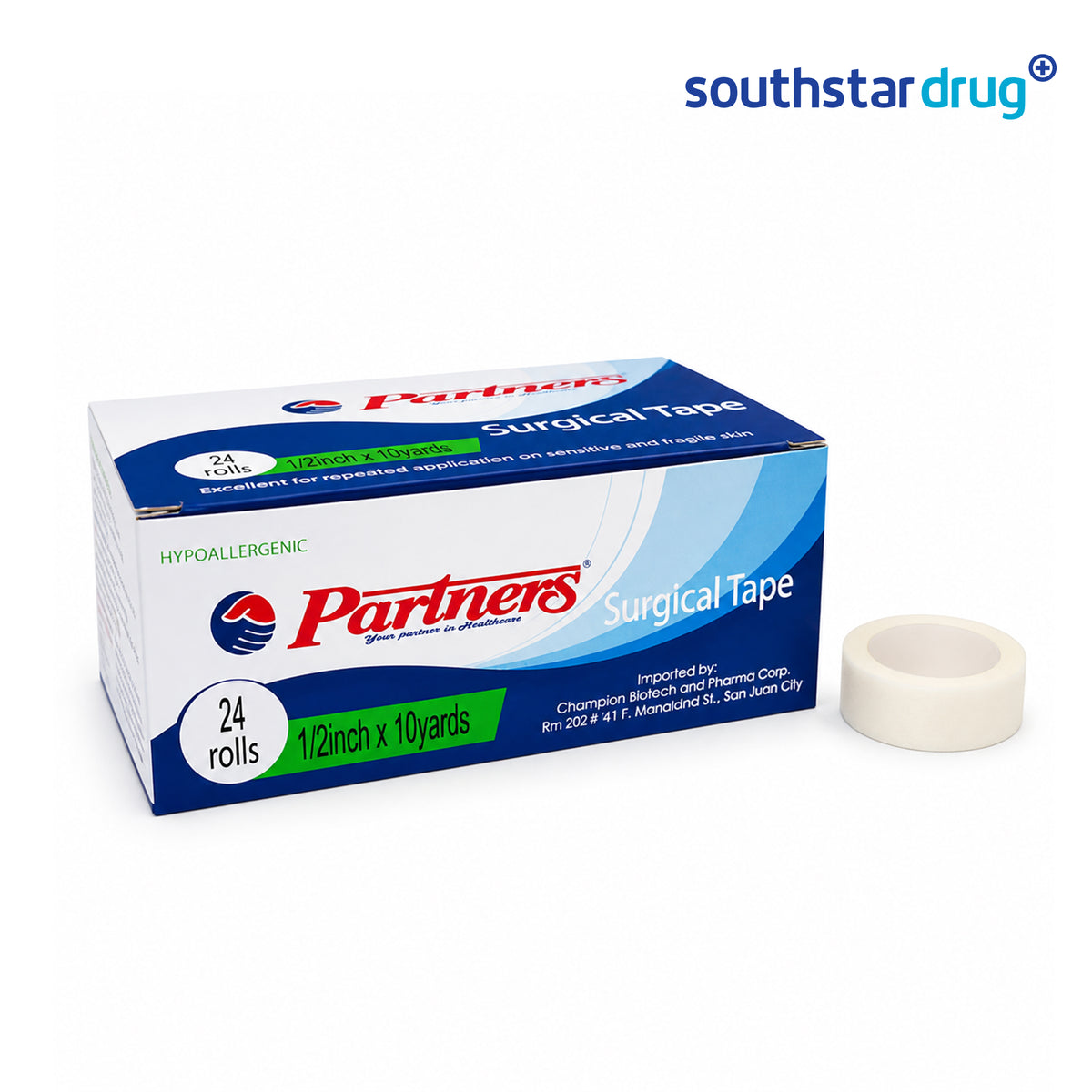 Partners Surgical Tape 1/2 Inches x 10 Yards - Southstar Drug