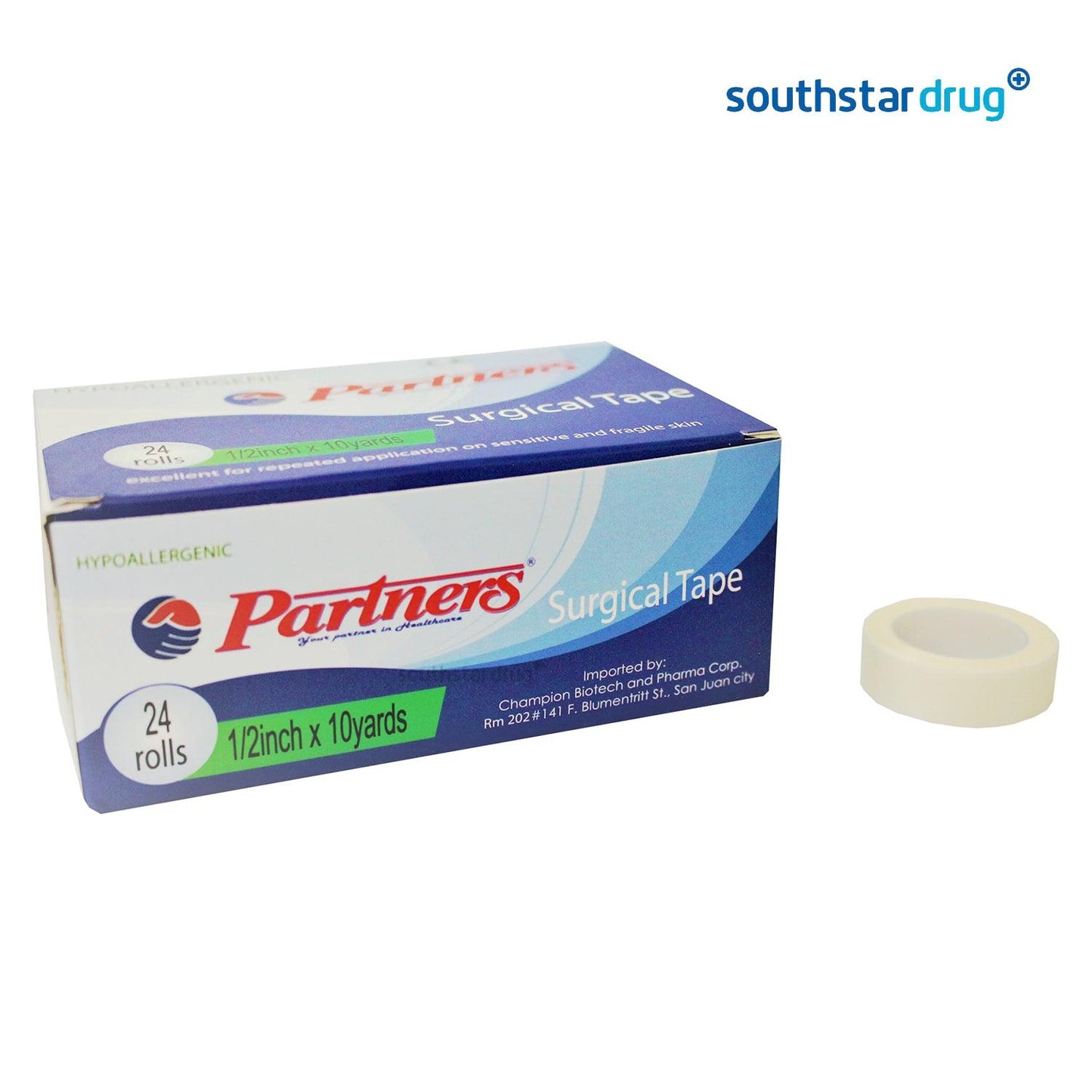 Partners Surgical Tape 1/2 Inches x 10 Yards - Southstar Drug