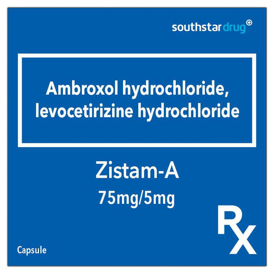 Rx: Zistam A 75mg/5mg Capsule - Southstar Drug