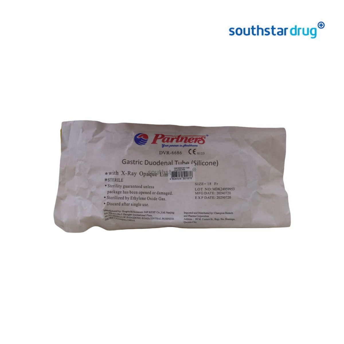 Partners NGT Tube Silicone FR18 1s