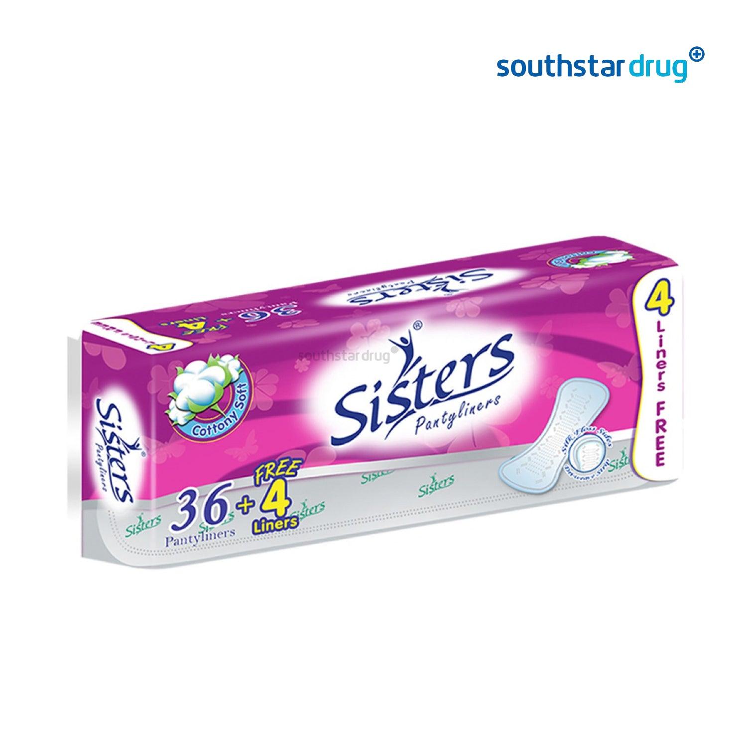 Sisters Silkfloss Panty Liner - 36+4s - Southstar Drug