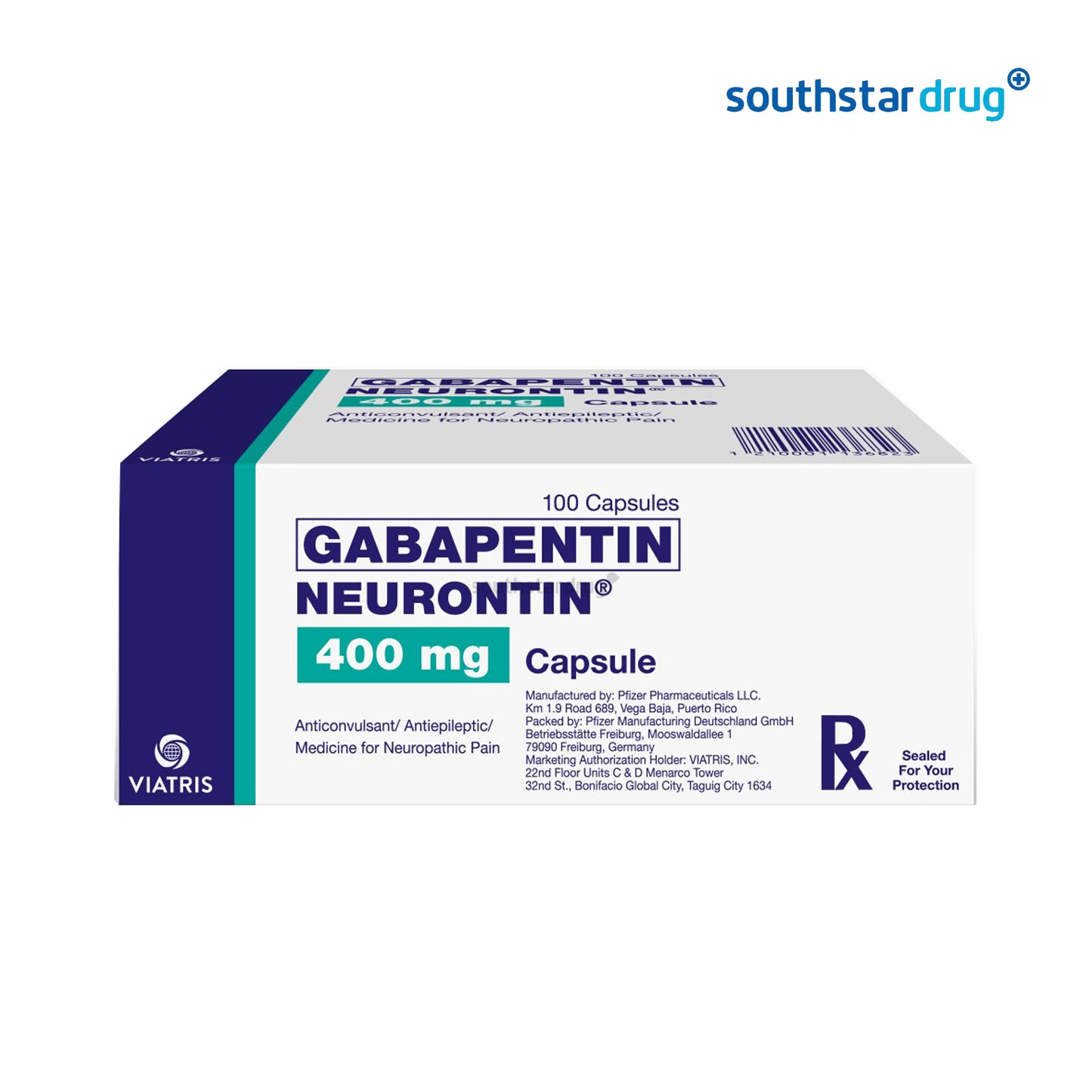 Rx: Neurontin 400mg Capsule