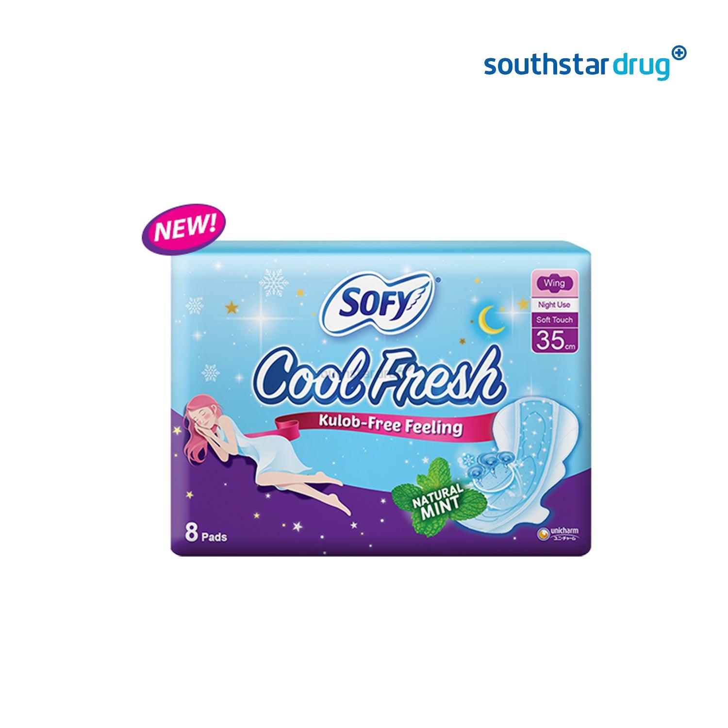 Sofy CoolFresh Mint Night With Wings Napkin - 8s - Southstar Drug