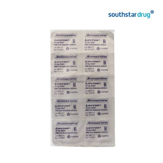 Rx: Lipitor 20mg Tablet