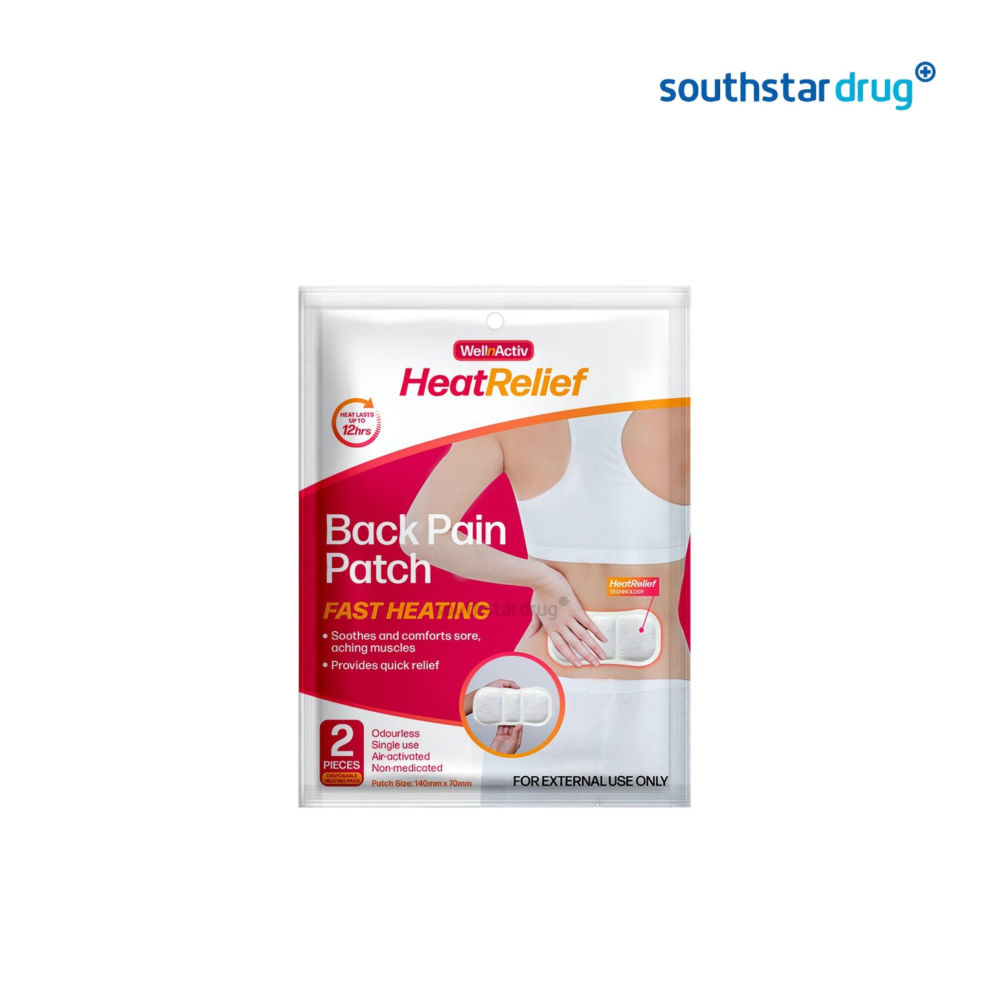 WellnActiv HeatRelief Back Pain Patch - 2s