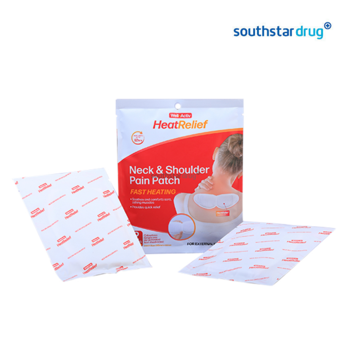 WellnActiv Heat Relief Neck and Shoulder Pain Patch - 2s