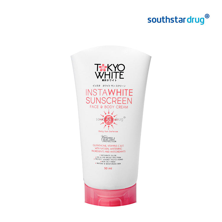 Tokyo White Sunscreen Face & Body SPF50 50ml Tube