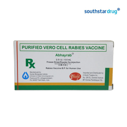 Rx: Abhayrab 2.5 IU/0.5 mL Freeze Dried Powder For Injection (I.M./I.D.)
