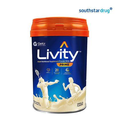 Livity Prime Adult Nutritional Supplement Powder Drink 850g  - 2 cans