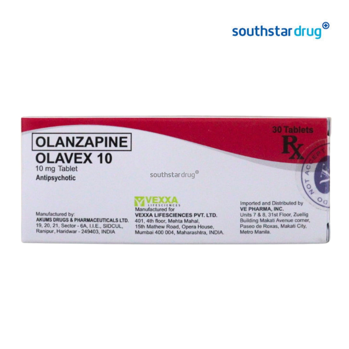 Rx: Olavex 10mg Tablet