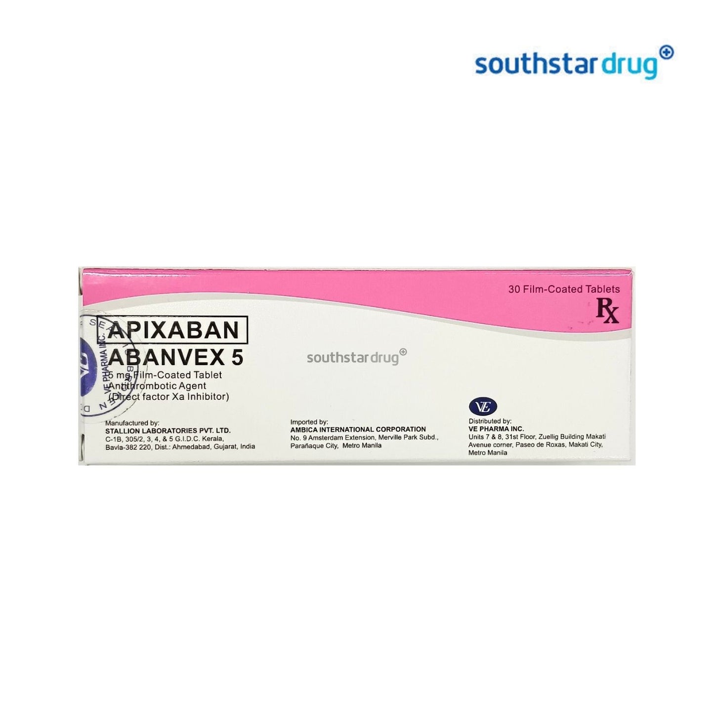 Rx: Abanvex 5mg Film-coated Tablet