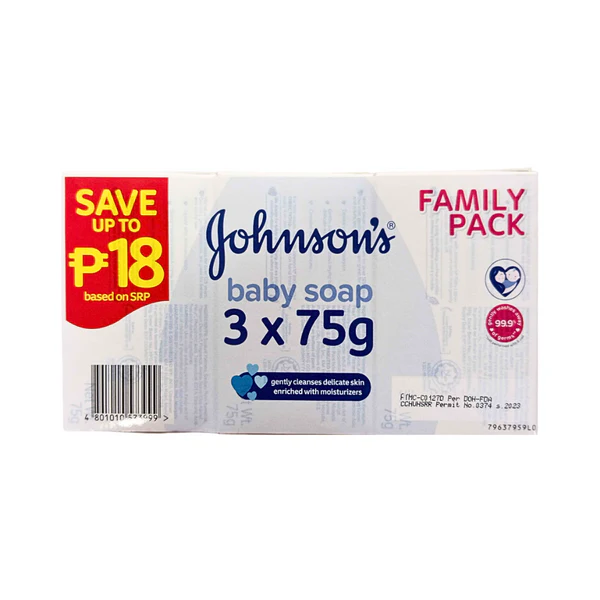 Johnson's Baby Soap Regular 75gx3