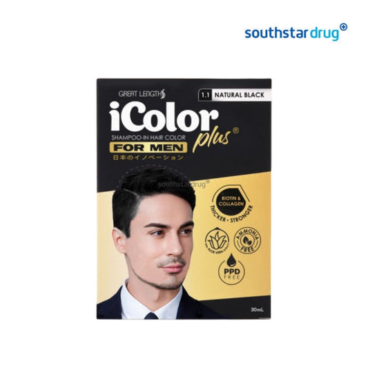 iColor Haircolor Shampoo Men Natural Black 30mL