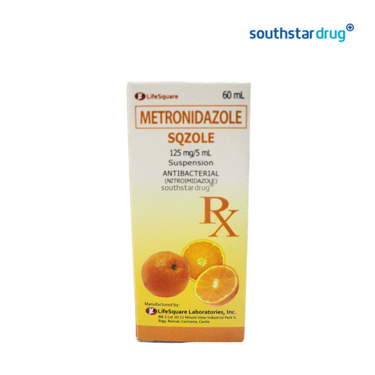 Rx: Sqzole Suspension 125mg/5ml 60ml