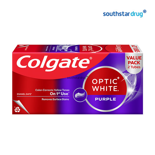 Colgate Optic White Toothpaste Purple 100g Twin Pack