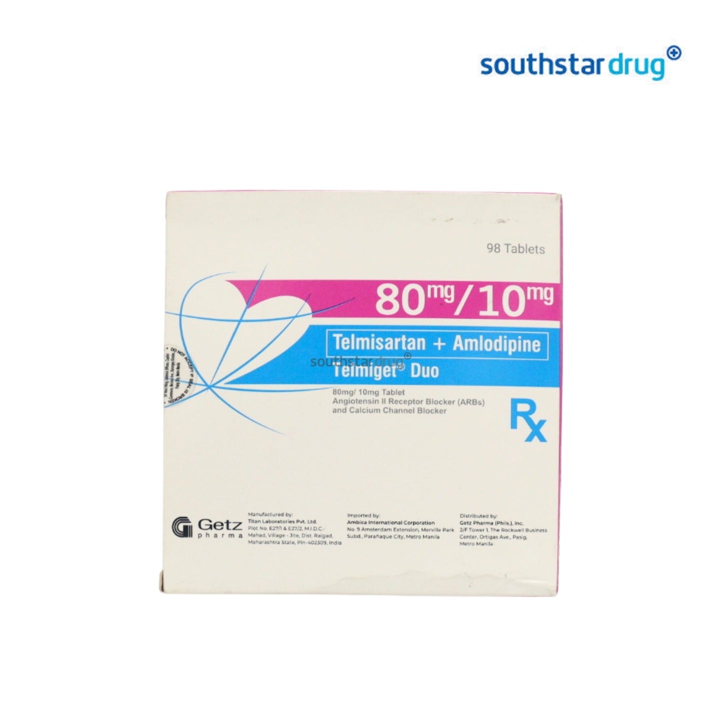 Rx: Telmiget Duo 80mg/10mg 1pc. Tablet