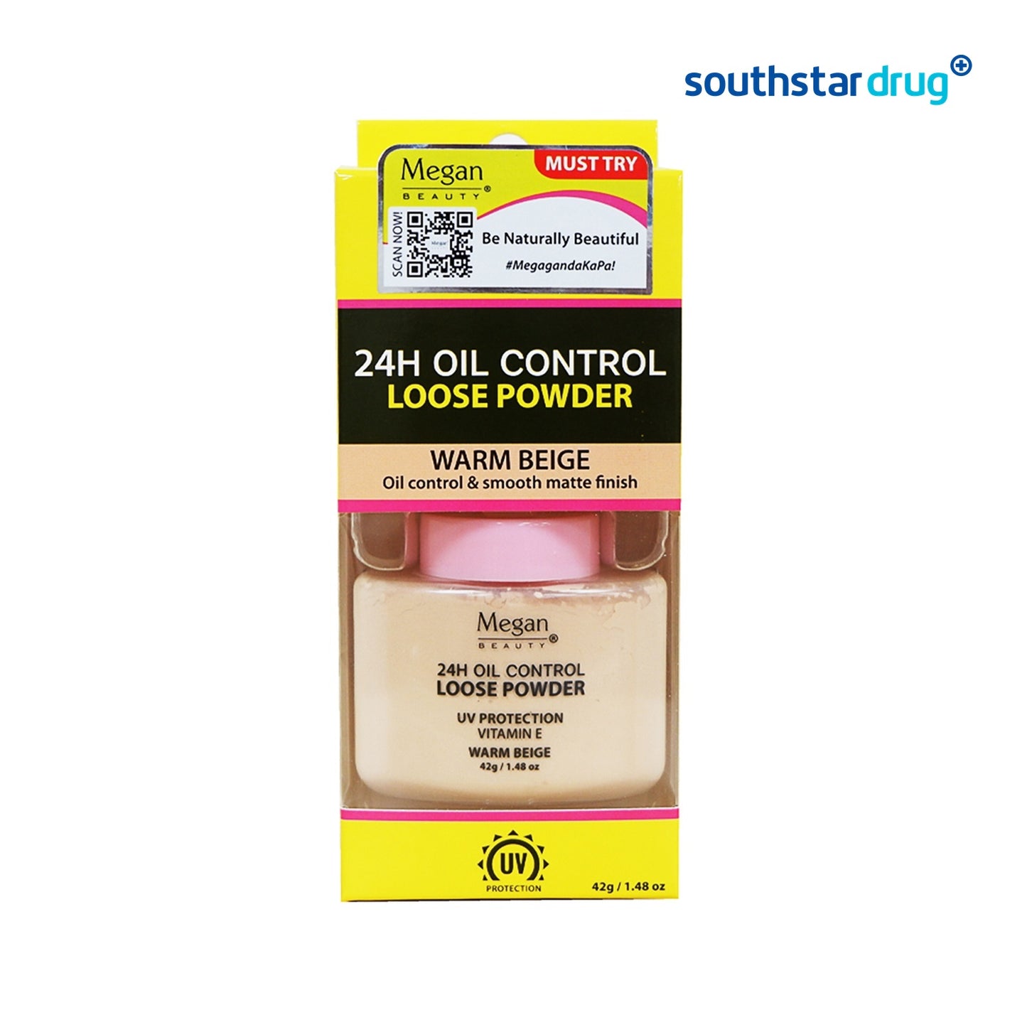 Megan Beauty Oil Control Loose Powder Warm Beige 42g