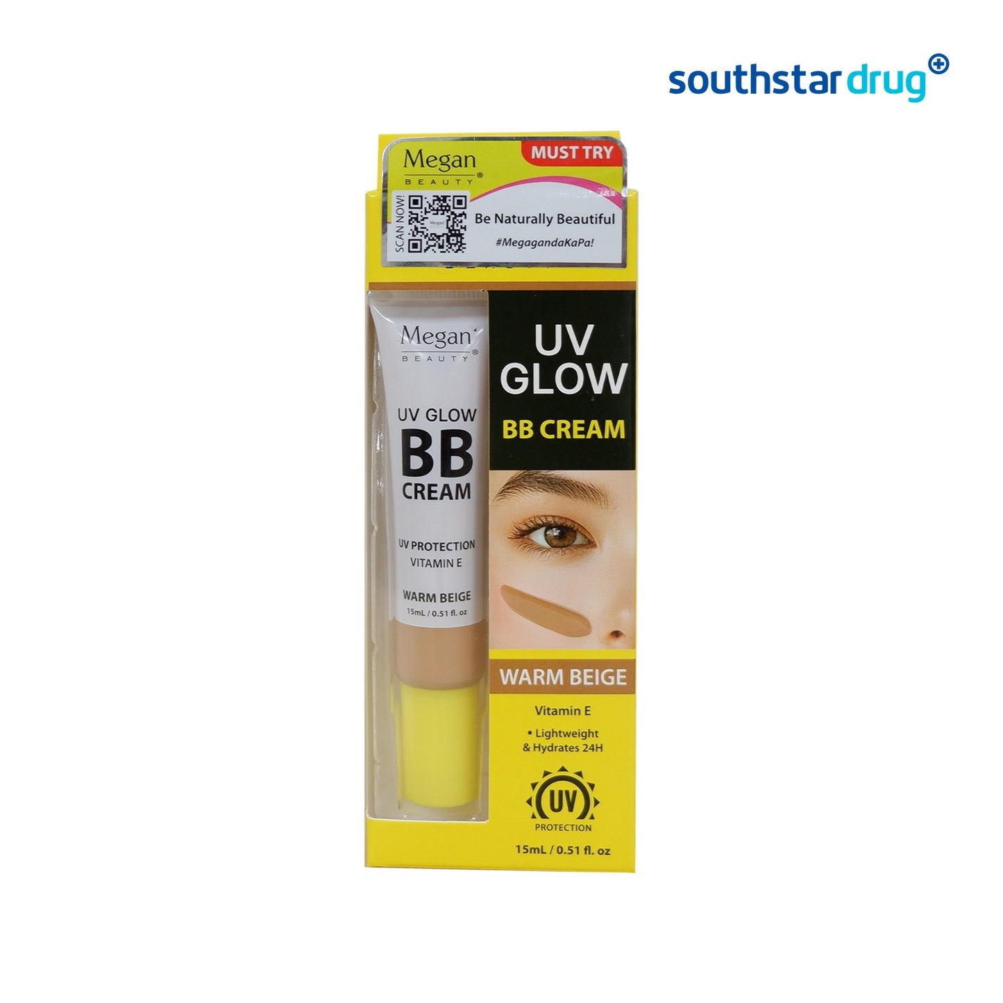 Megan Beauty UV Glow BB Cream Warm Beige 15ml