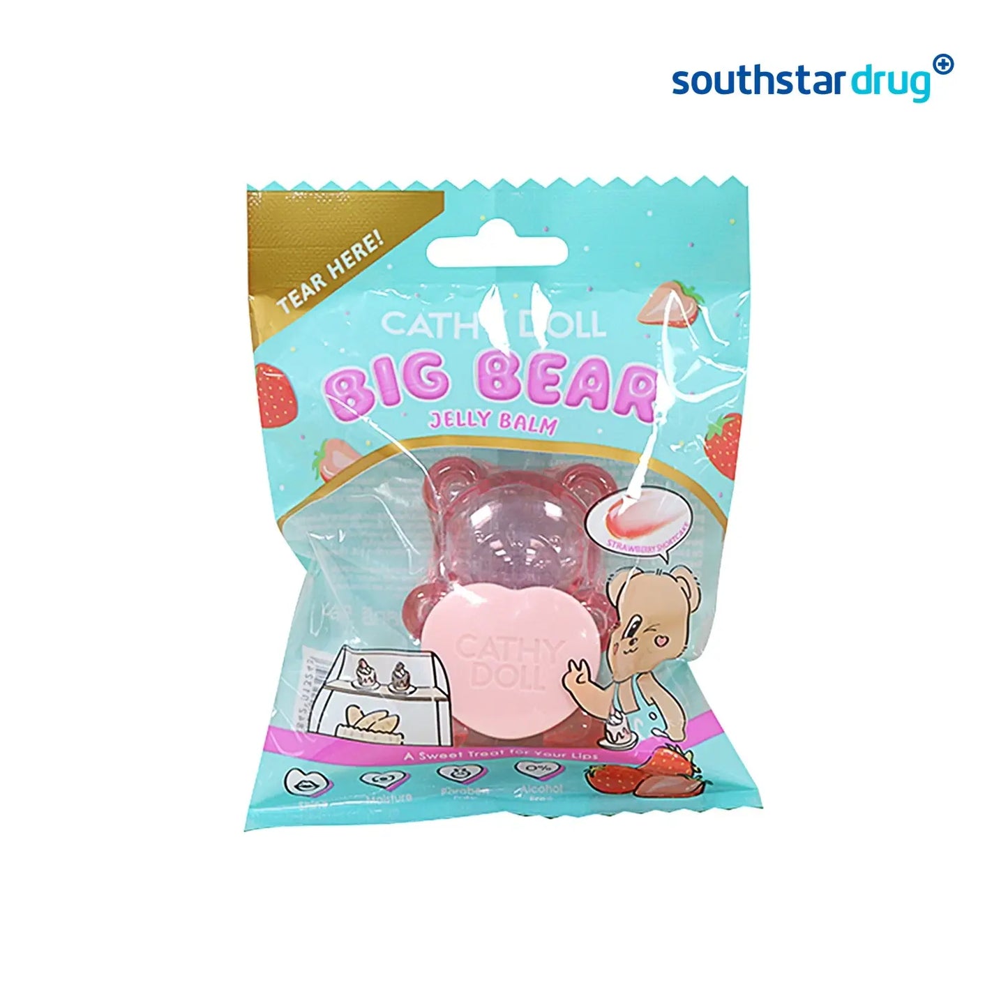 Cathy Doll Big Bear Jelly Lip Balm Strawberry Shortcake 5g