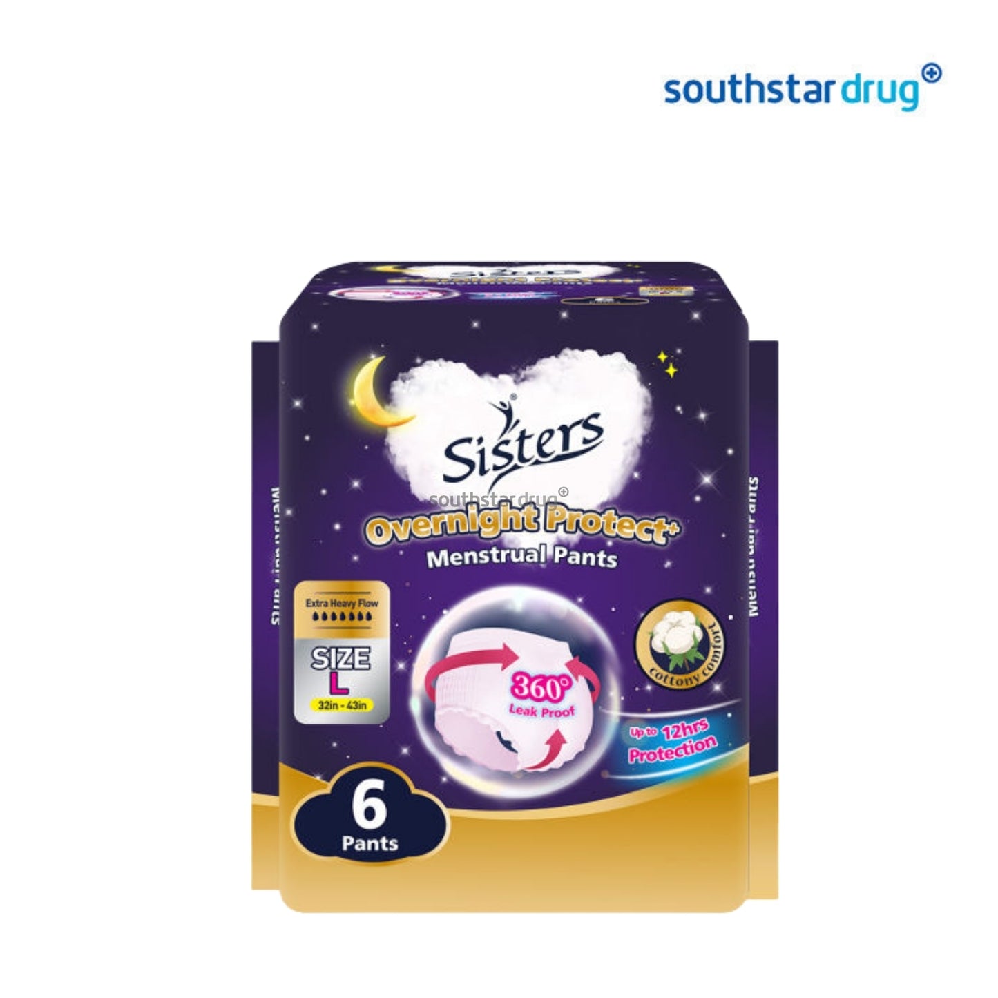 Sisters Overnight Protect Menstrual Pants L 6pcs