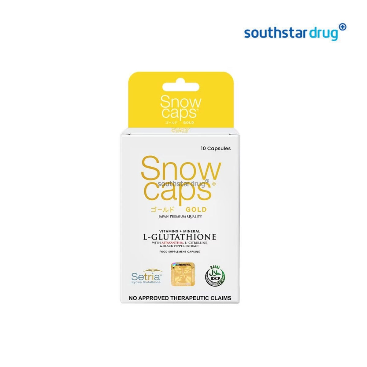 Snow Caps Gold Glutathione Capsules 10s