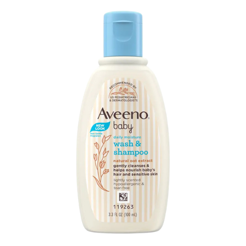 Aveeno Baby Body Wash & Shampoo 100mL Bottle