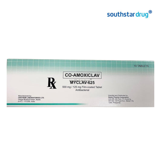 Myclav 500mg/125mg Film-Coated Tablet 1pcc