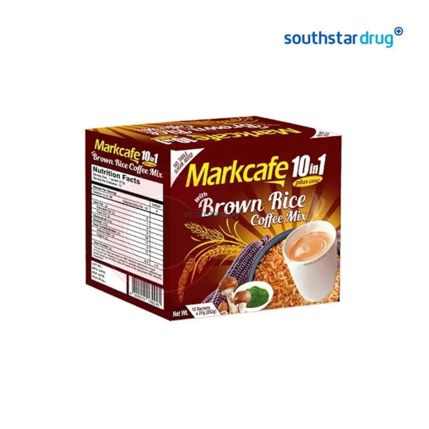 Markcafe 10-in-1 Coffee Mix With Brown Rice 21g Sachet