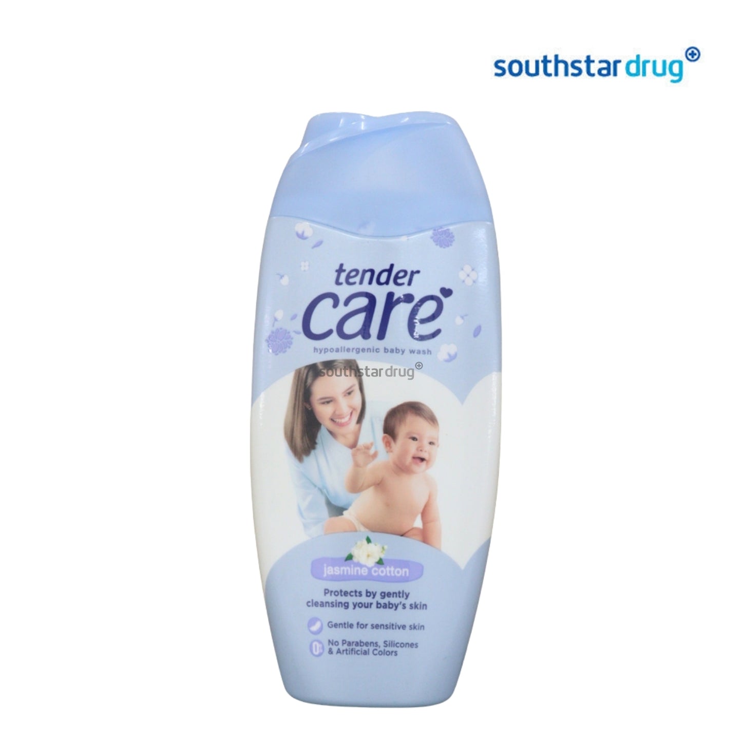 Tender Care Body Wash Jasmine Cotton 200 ml (1 Bottle) - Gentle Body Cleansing