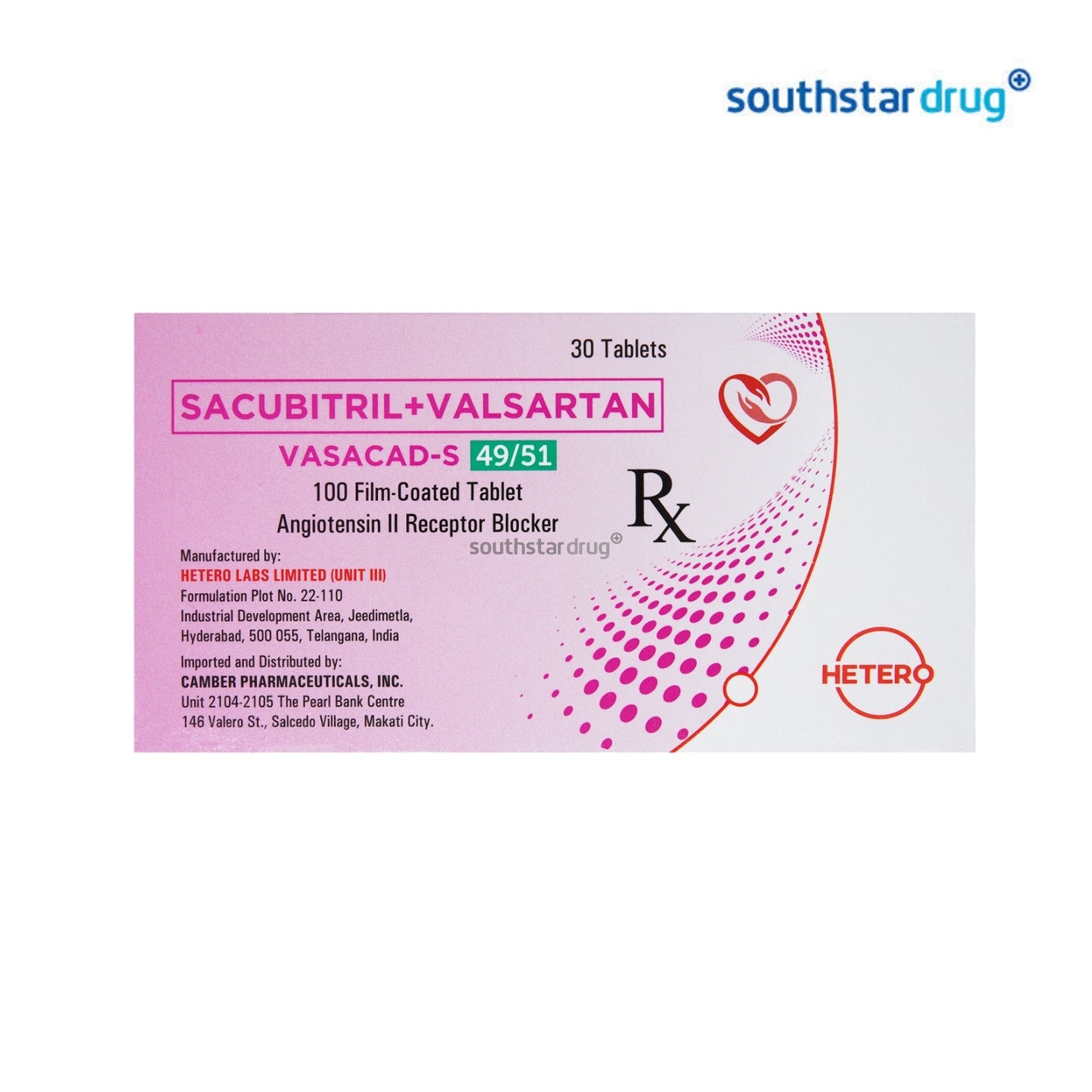 Rx: Vasacad S Film-Coated Tablet 100 mg