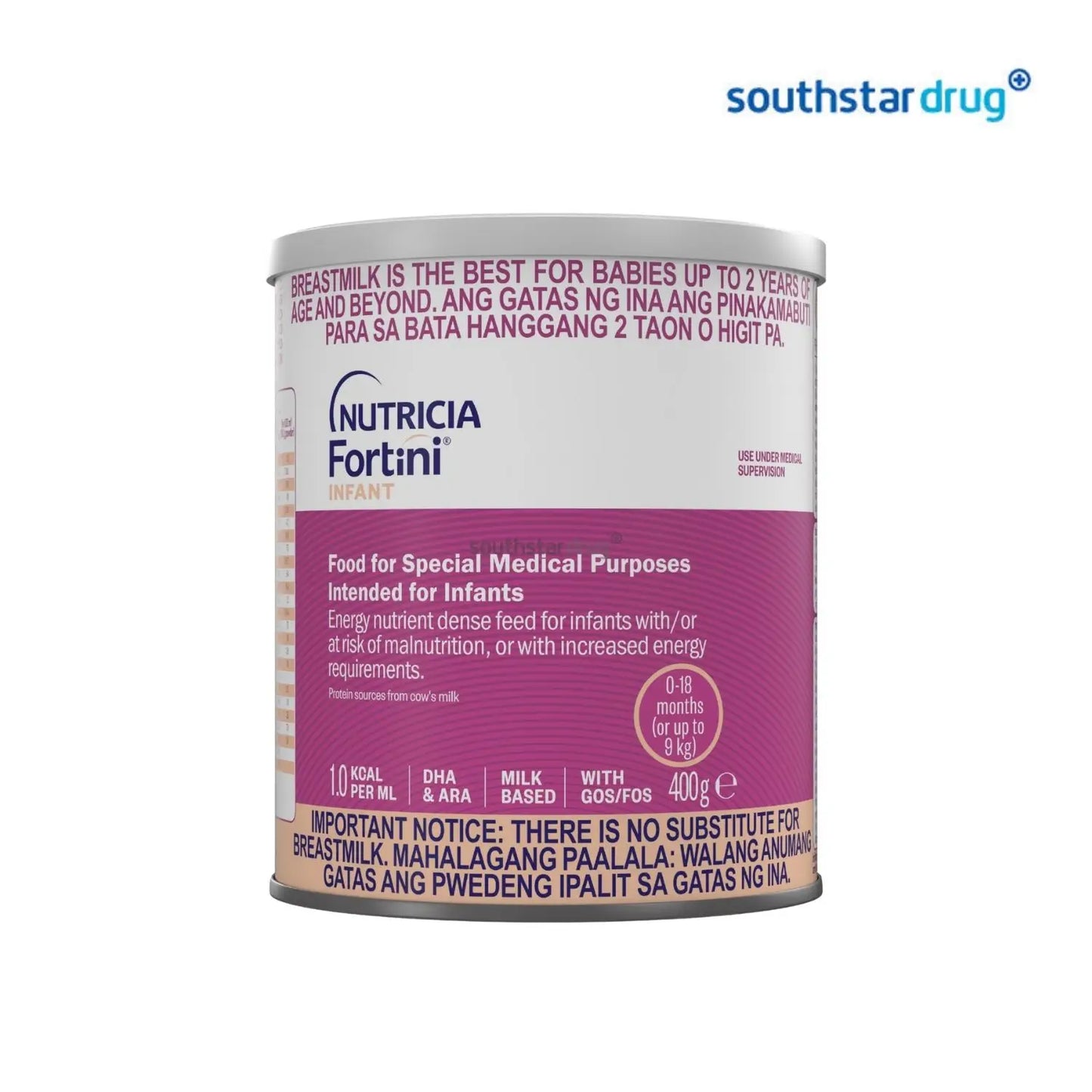Fortini Infant Energy Nutrient Formula 0 to 18 Months 400g Can