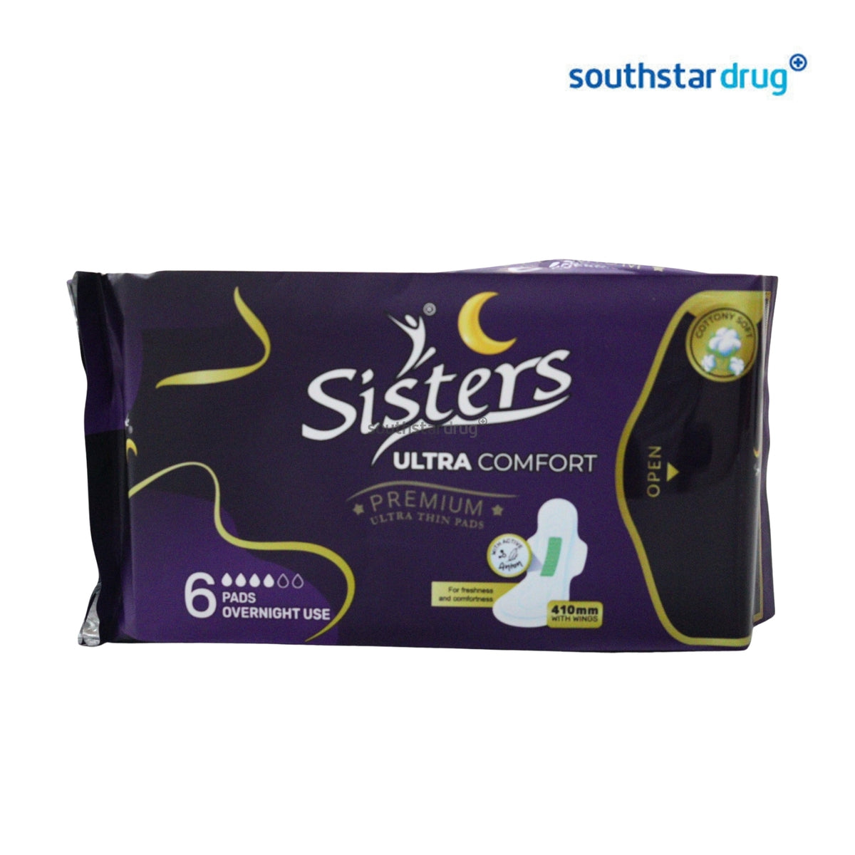 Sisters Premium Ultra-Thin Sanitary Napkin with Wings 410mm 6s