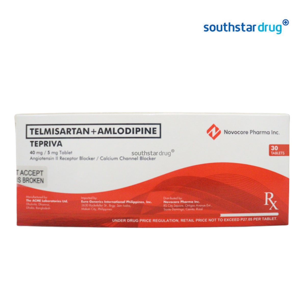 Rx: Tepriva 40mg/5mg Tablet 1pc