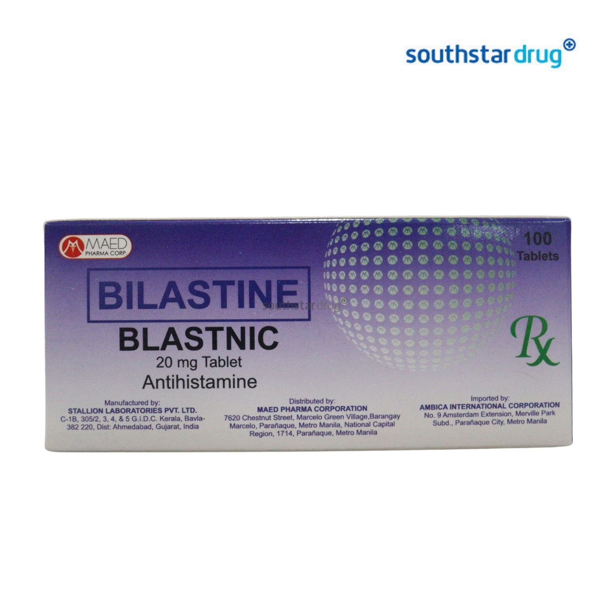 Rx: Blastnic 20mg Tablet 1pc