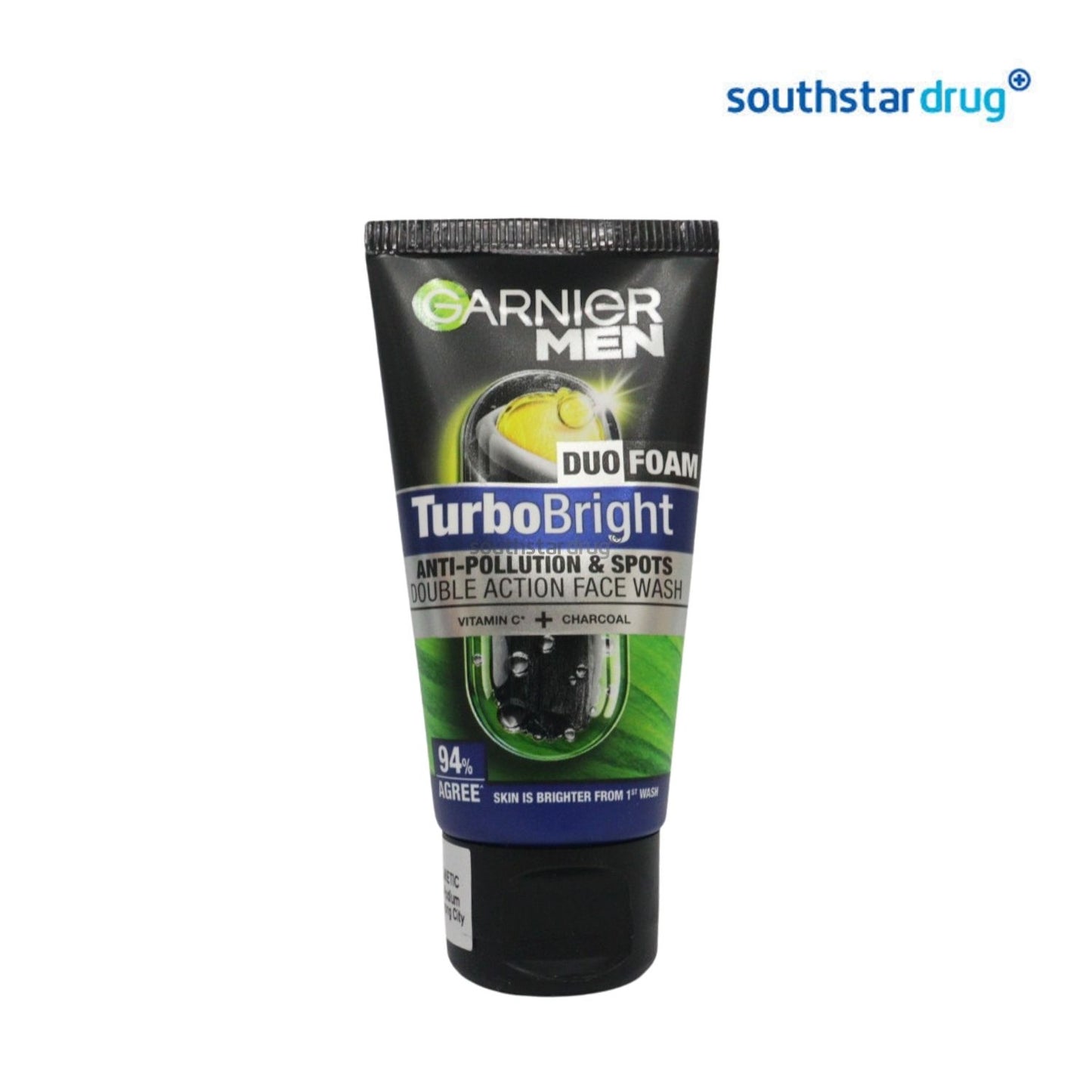 Garnier Men Facial Foam TurboBright 50 ml (1 Tube)- Facial Cleansing