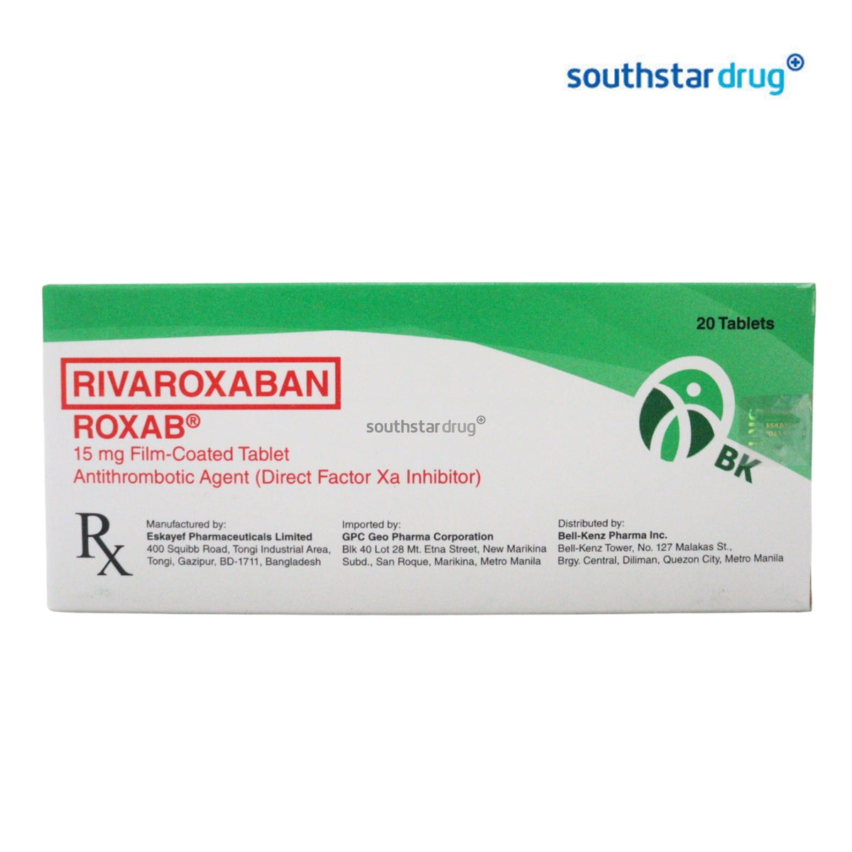 Rx: Roxab 15mg Film-Coated Tablet 1pc