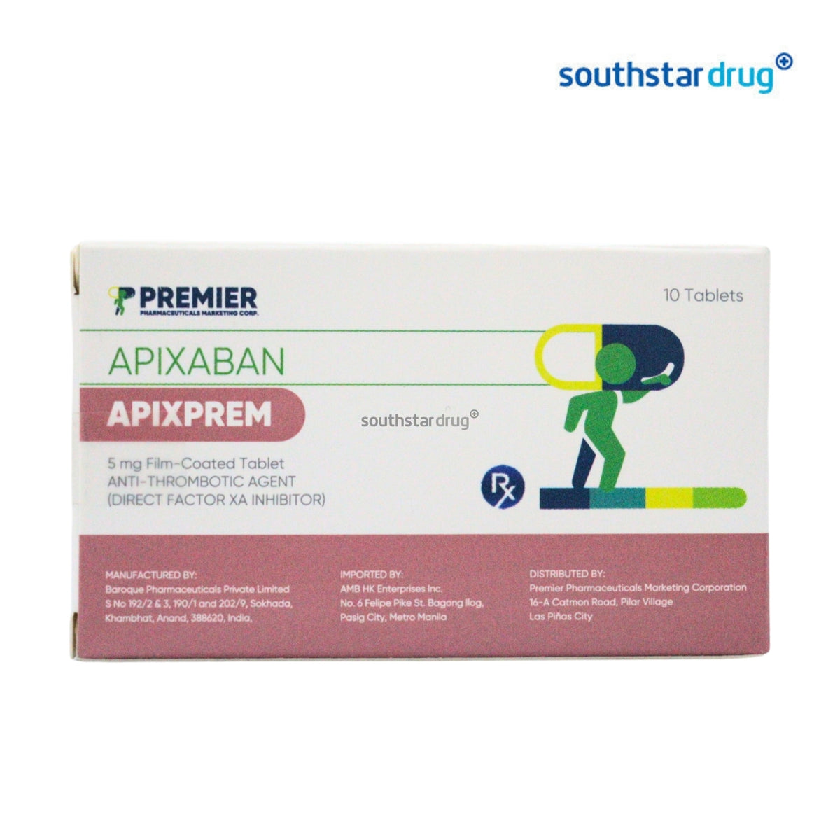 Rx: Apixprem 5mg Film-Coated Tablet – 1pc