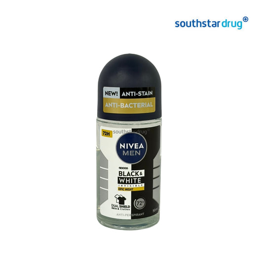 Nivea Men Black & White Extra Brightening Deodorant Roll-On 50ml