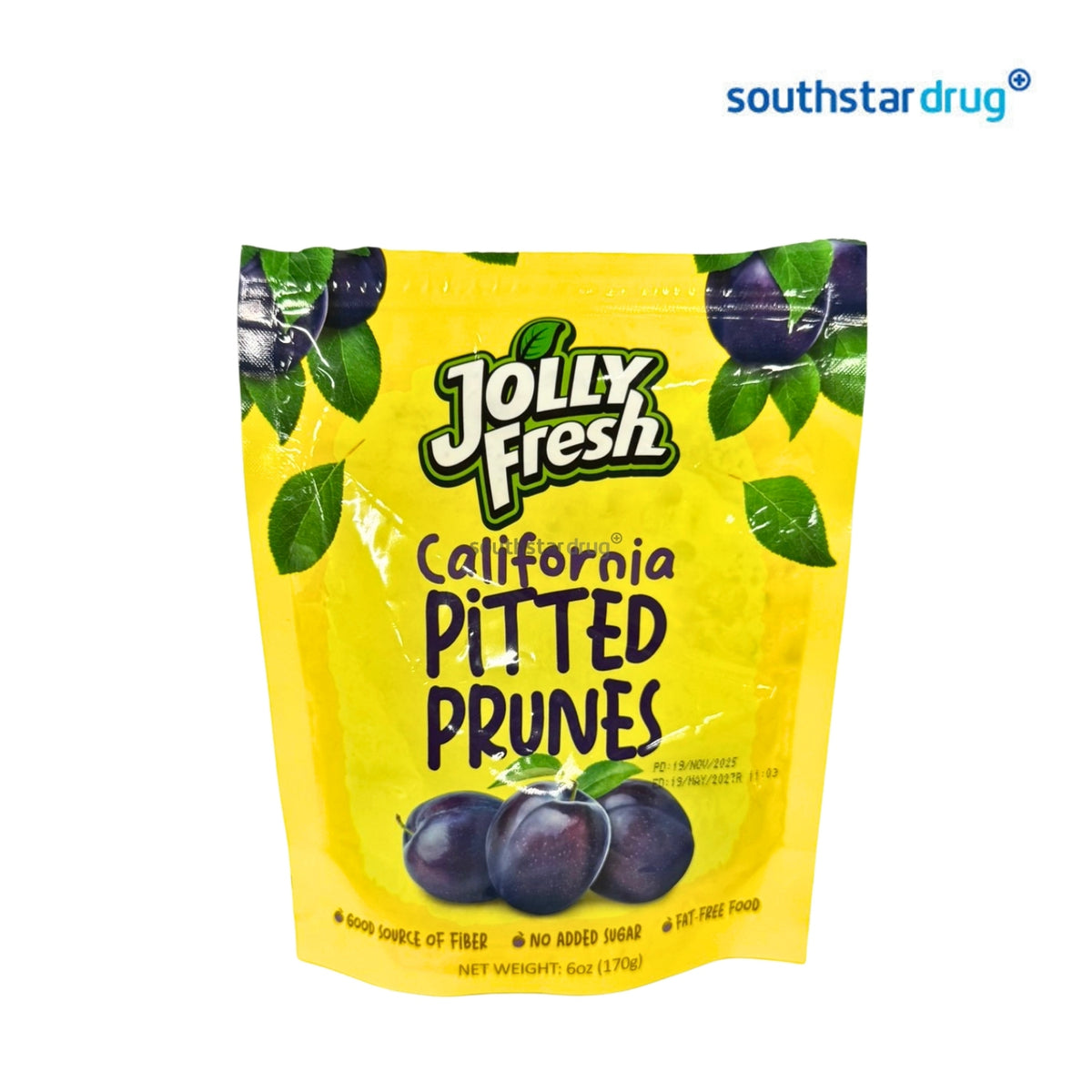 Jolly Fresh California Pitted Prunes 170g (1 Pack) – Dried Fruit Snack