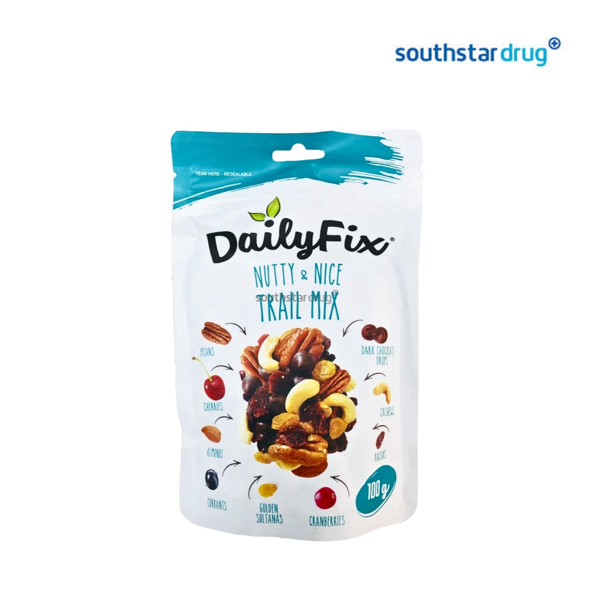 DailyFix Nutty & Nice Trail Mix 100g (1 Pack) – Nut and Dried Fruit Snack