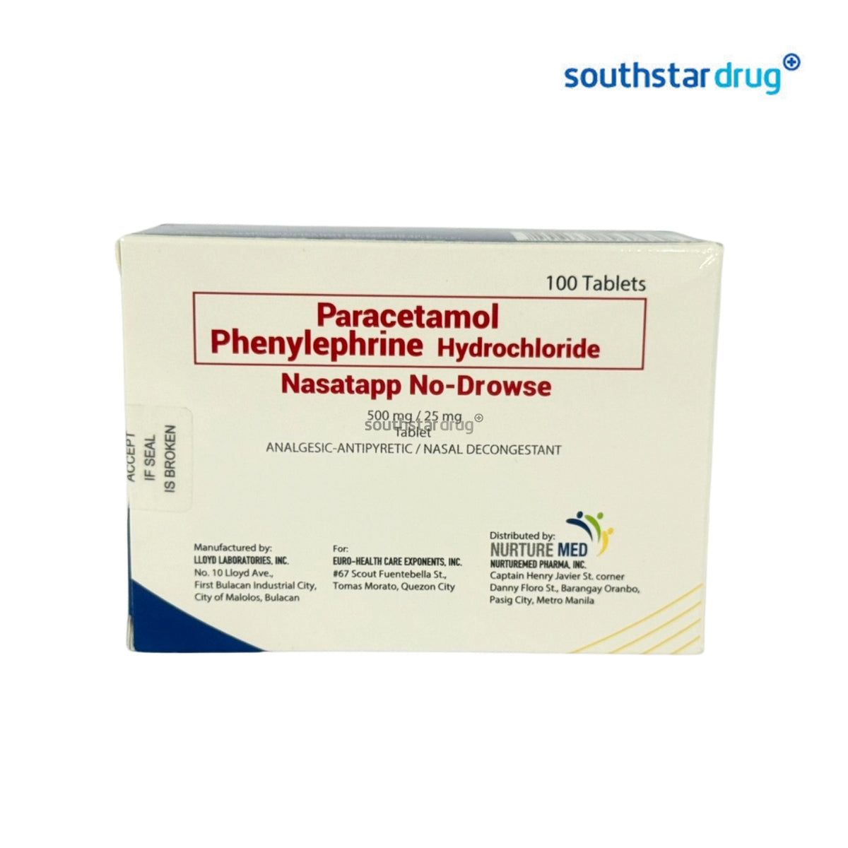 Nasatapp No Drowse Tablet 500mg/25mg 1pc – Non-Drowsy Symptom Support