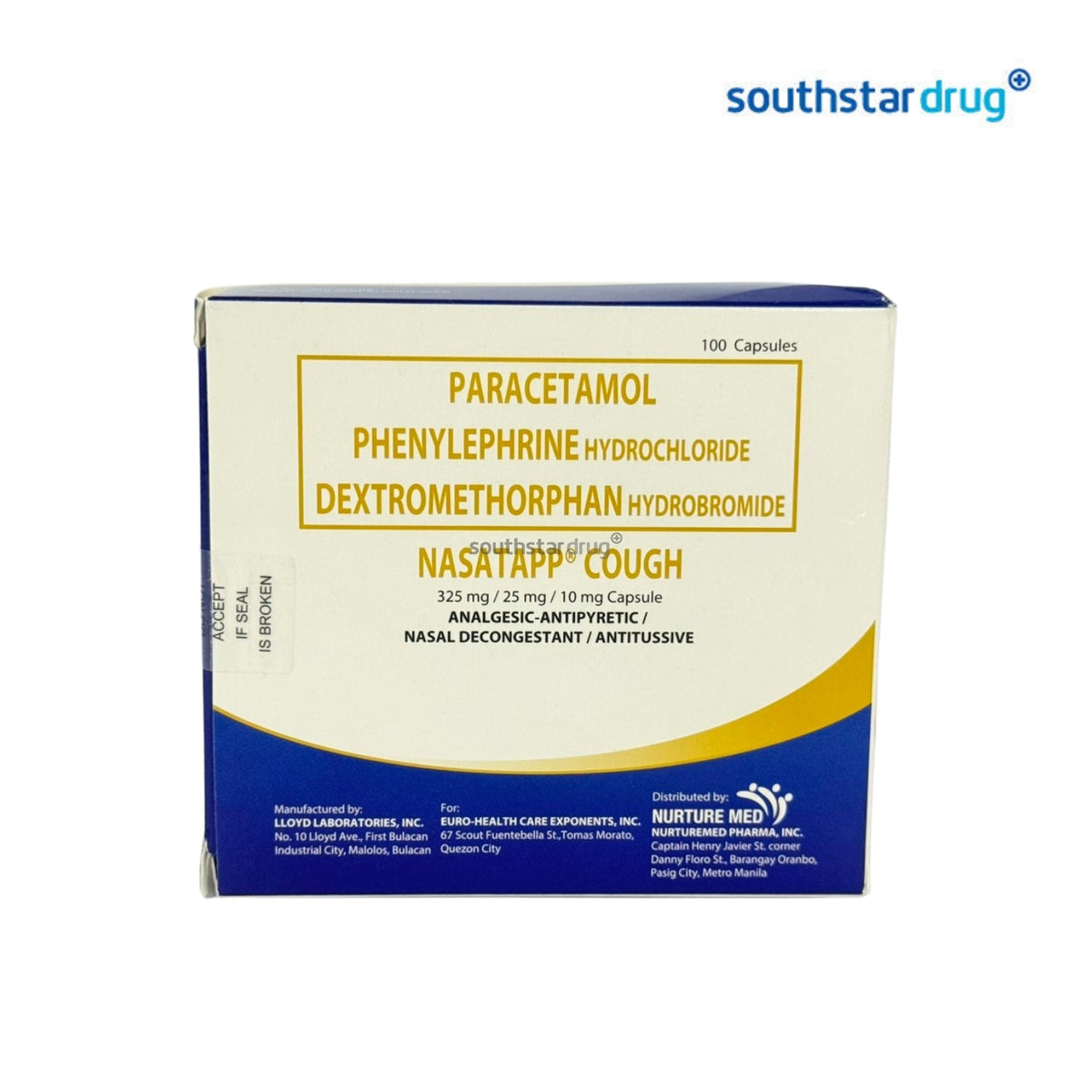 Nasatapp Cough Capsule 325mg/25mg/10mg (1pc) – Cough and Symptom Support