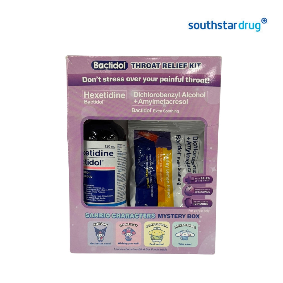 Bactidol Throat Relief Kit Free Sanrio Mystery Bag (1 Kit) – Throat Care and Relief Support