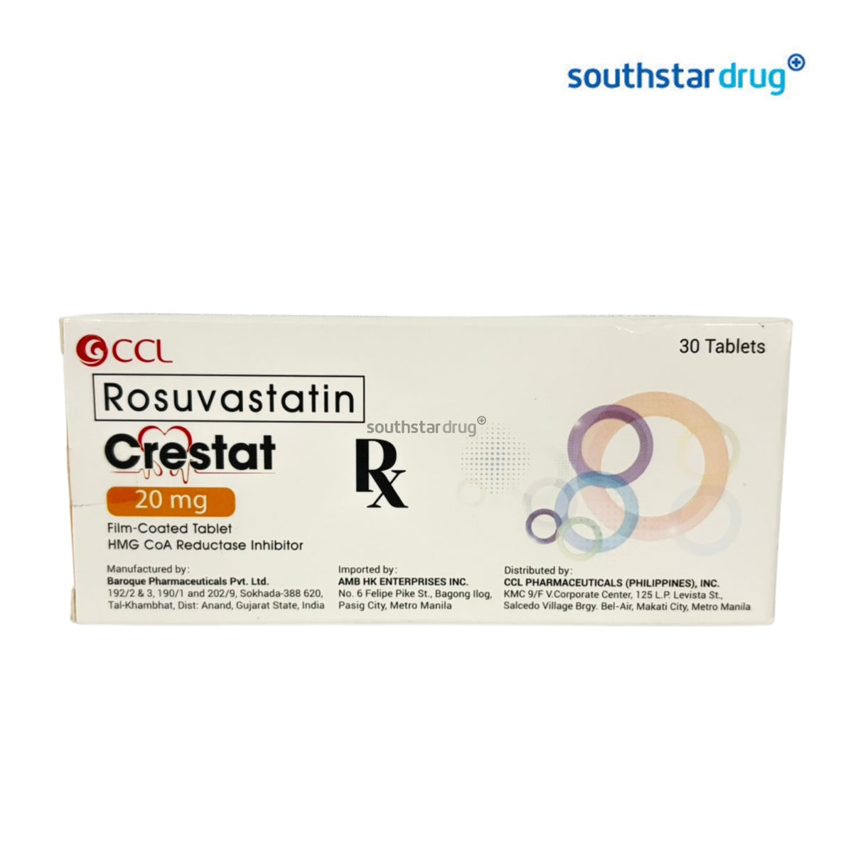 Rx: Crestat Film-Coated Tablet 20mg 1pc